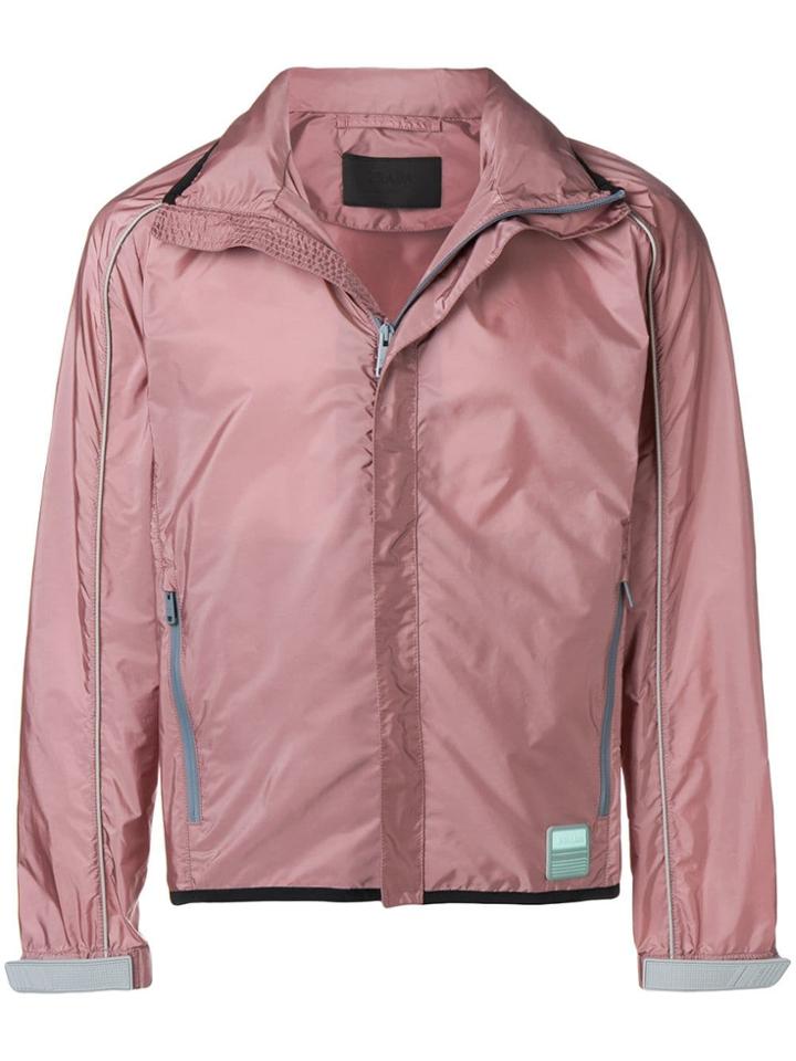 Prada Concealed Zip Lightweight Jacket - Pink