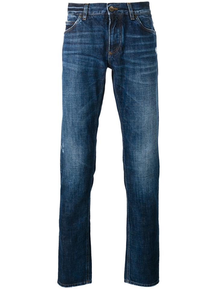 Dolce & Gabbana - Distressed Jeans - Men - Cotton - 48, Blue, Cotton