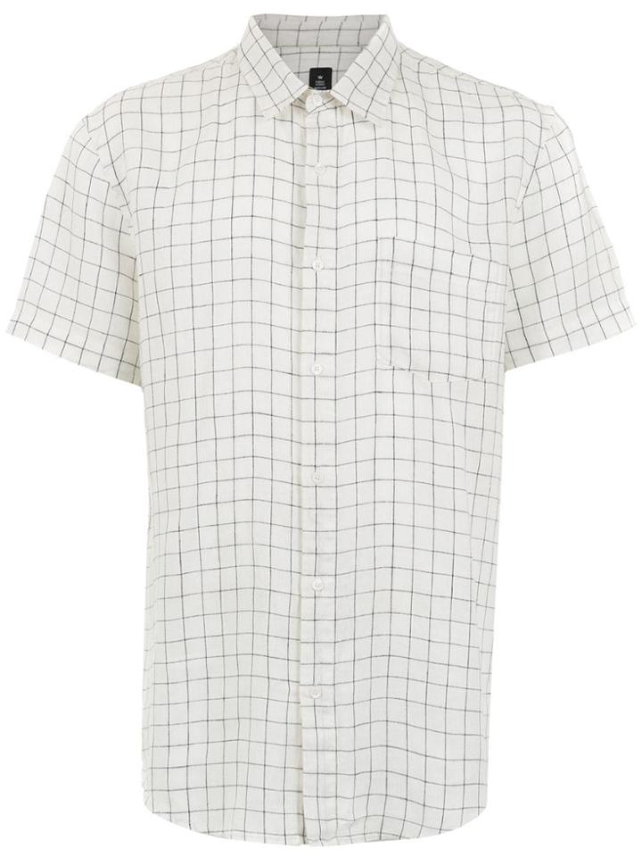 Osklen Plaid Linen Shirt - White