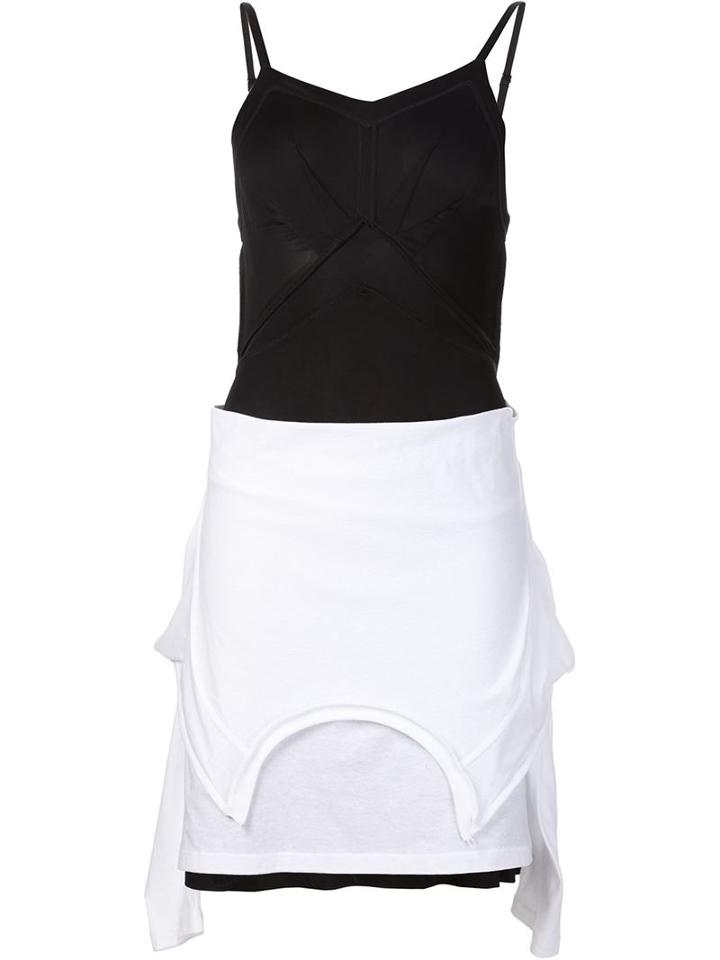 Mm6 Maison Margiela Open Shoulder T-shirt Dress, Women's, Size: S, Black, Cotton/viscose