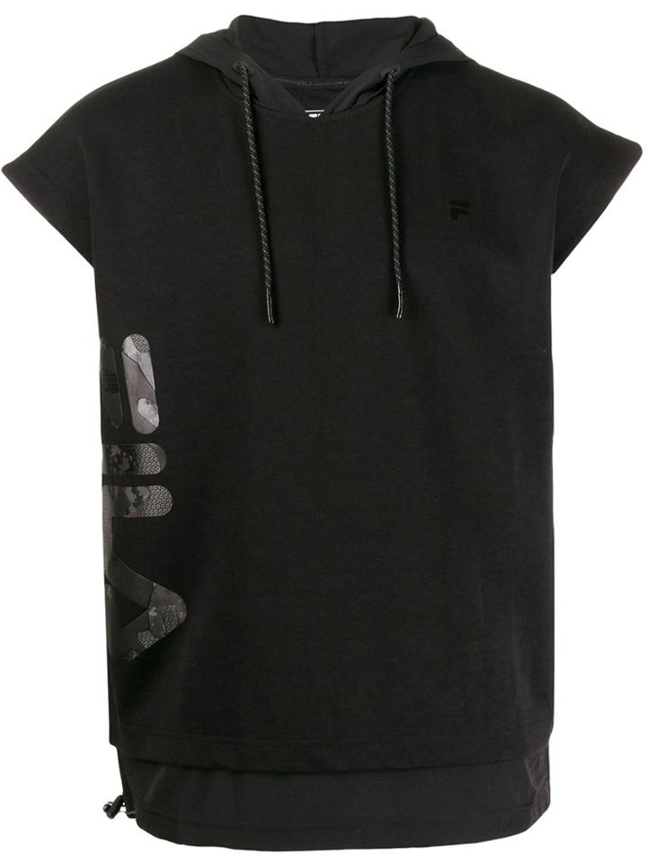 Fila Printed Logo Hoodie - Black