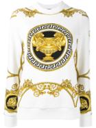 Versace La Coupe Des Dieux Sweatshirt, Women's, Size: 42, White, Cotton