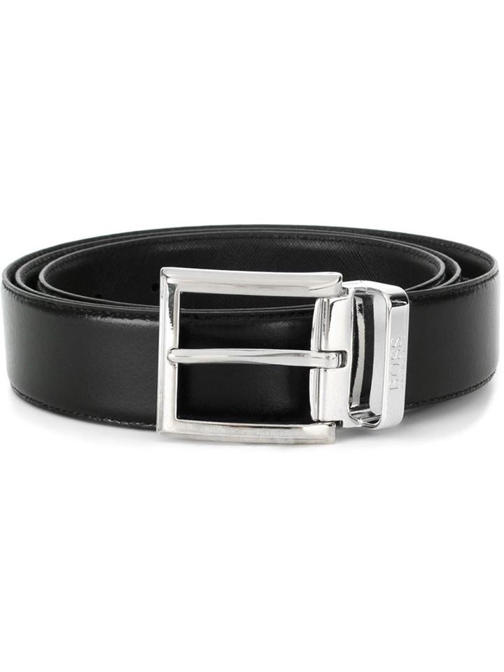 Boss Hugo Boss Classic Buckle Belt, Men's, Black, Calf Leather