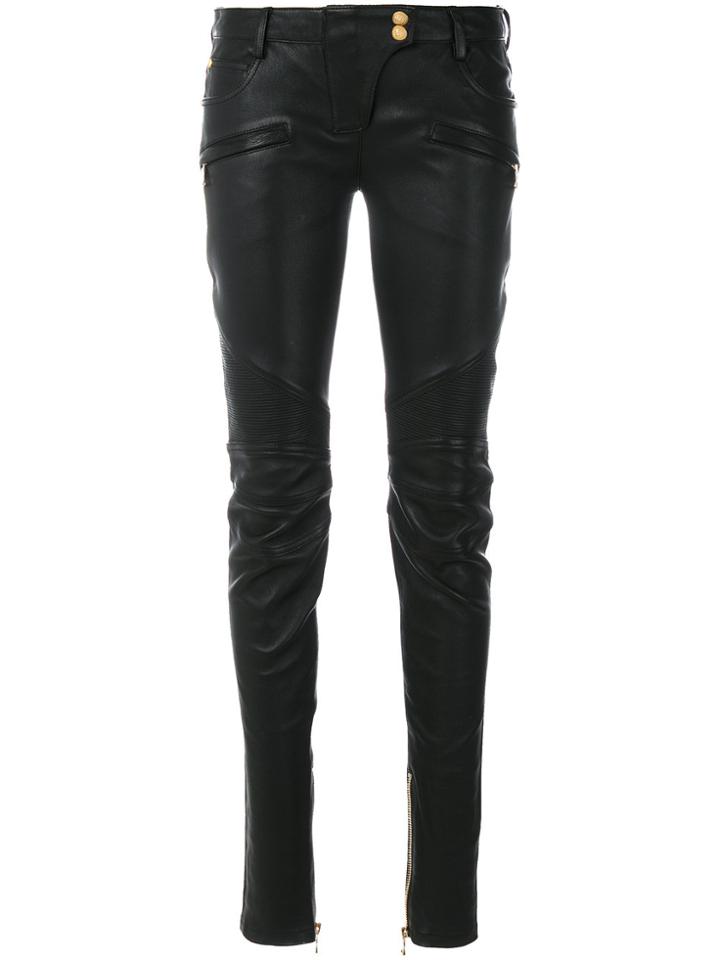 Balmain Biker Trousers - Black