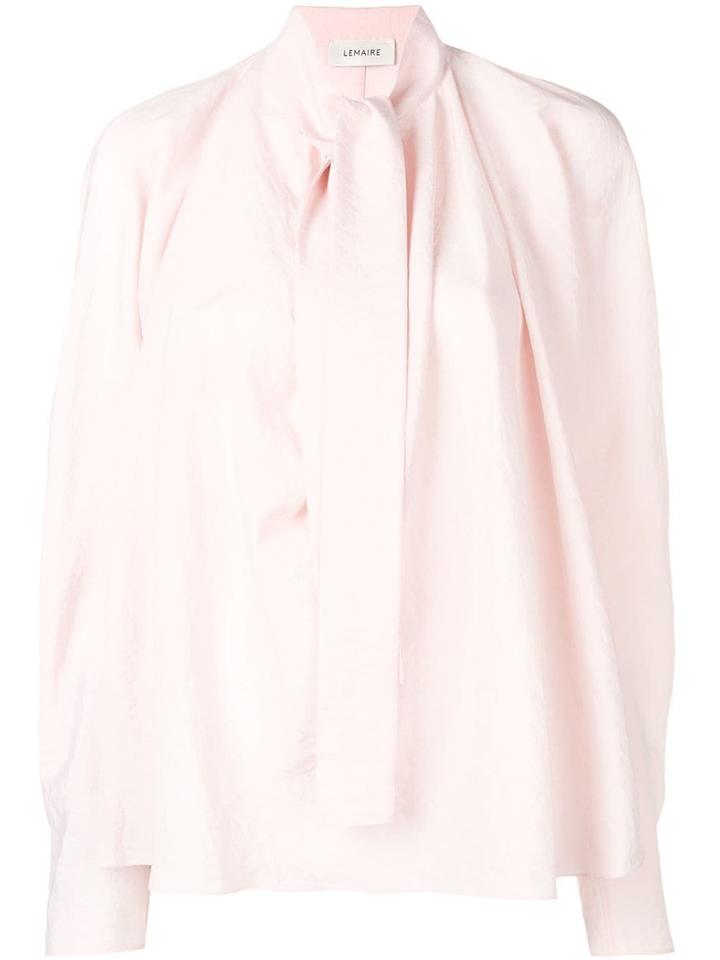 Lemaire Bow Crepe Blouse - Pink