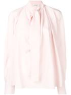 Lemaire Bow Crepe Blouse - Pink