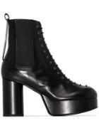Jil Sander Lace-up 95mm Platform Ankle Boots - Black