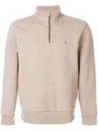 Polo Ralph Lauren Zipped Neck Sweatshirt - Nude & Neutrals