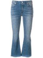 Michael Michael Kors Cropped Mid-rise Flared Jeans - Blue