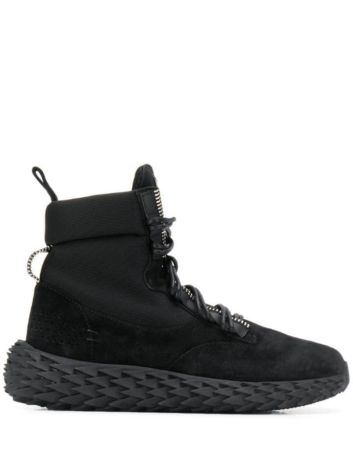 Giuseppe Zanotti Spiked Sole Boots - Black