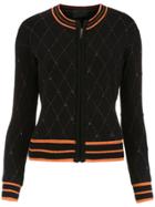 Andrea Bogosian Embroidered Cardigan - Black