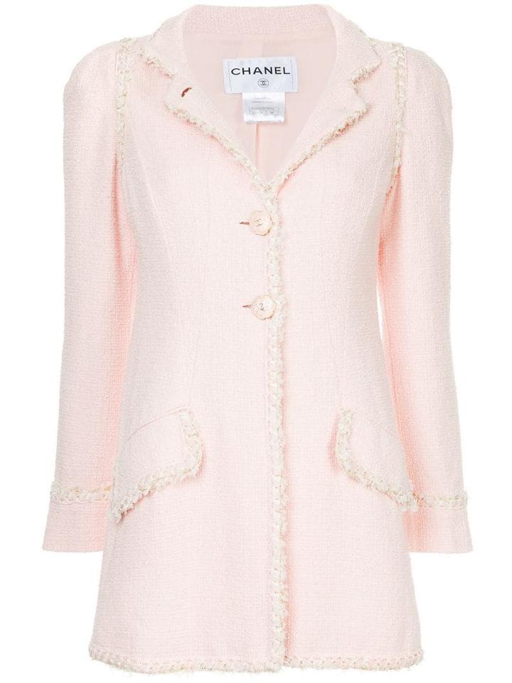 Chanel Pre-owned Embellished Trim Jacket - Pink