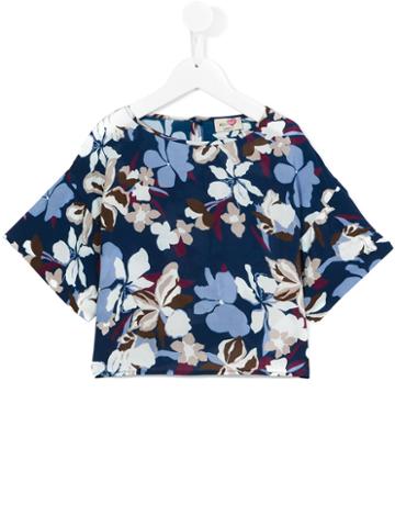 Ki 6 Kids Floral Print T-shirt, Girl's, Size: 12 Yrs, Blue