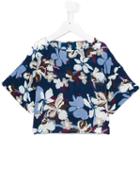 Ki 6 Kids Floral Print T-shirt, Girl's, Size: 12 Yrs, Blue