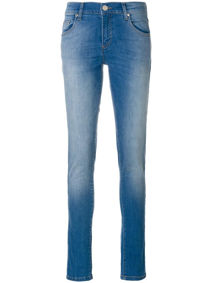 Versace Jeans - Faded Skinny Jeans - Women - Cotton/spandex/elastane - 30, Blue, Cotton/spandex/elastane