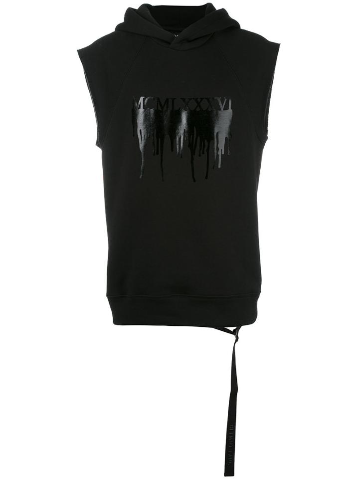 Helmut Lang Sleeveless Hoodie, Men's, Size: Medium, Black, Cotton/viscose