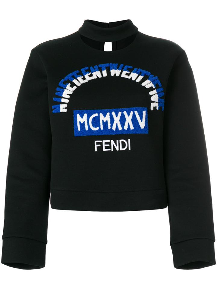 Fendi Choker-neck Sweatshirt - Black