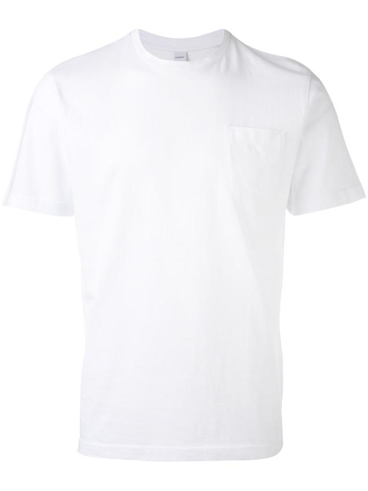 Aspesi Plain T-shirt, Men's, Size: Medium, White, Cotton