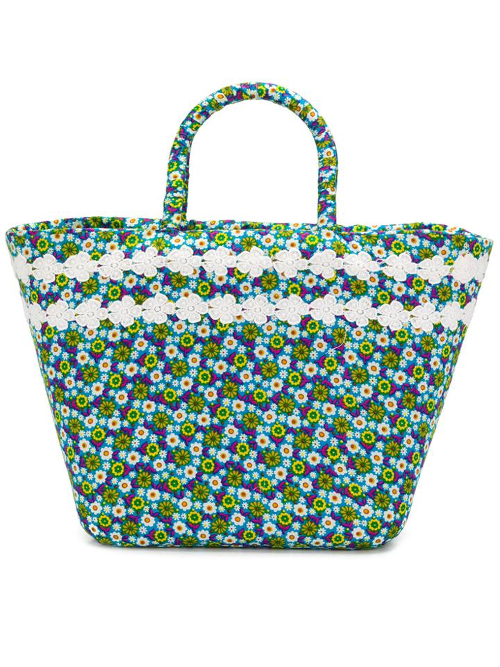 Faliero Sarti Floral Print Tote - Blue
