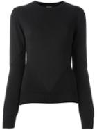 Ann Demeulemeester Ribbed Knit Panel Sweater