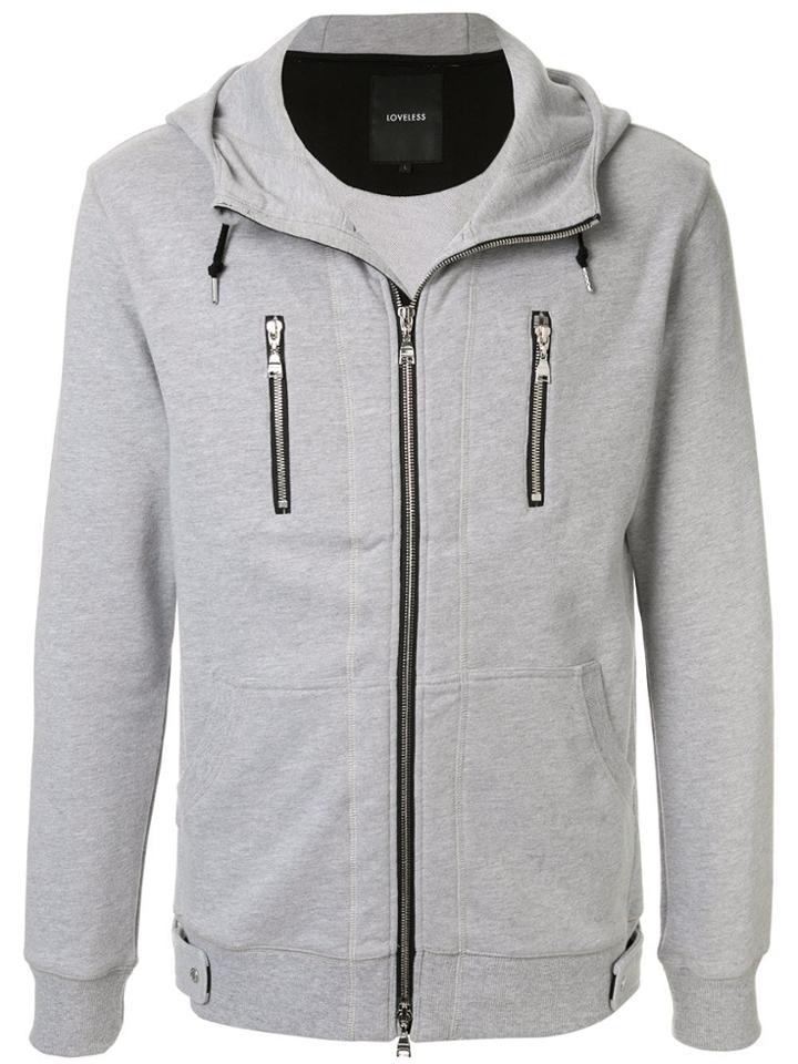 Loveless Kangaroo Pockets Hoodie - Grey