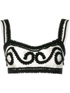 Dolce & Gabbana Vintage 2000's Cord Embroider Top - White