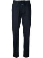 Closed Tapered Drawstring Trousers - Blue