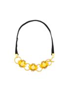 Marni Embellished Choker Necklace, Women's, Yellow/orange