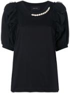Simone Rocha Embellished Neck T-shirt - Black