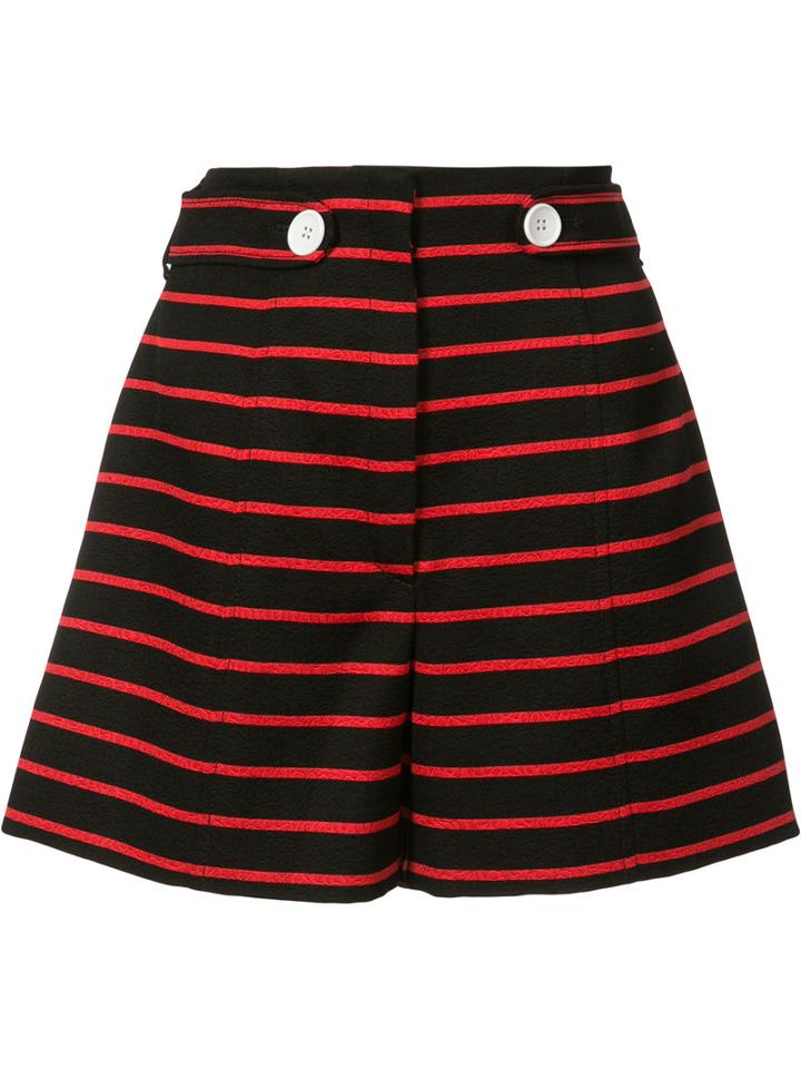 Proenza Schouler - Striped Shorts - Women - Cotton/wool - 4, Women's, Black, Cotton/wool
