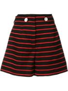 Proenza Schouler - Striped Shorts - Women - Cotton/wool - 4, Women's, Black, Cotton/wool