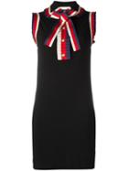 Gucci - Web Trim Ruffled Dress - Women - Spandex/elastane/viscose - L, Black, Spandex/elastane/viscose
