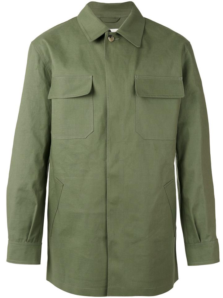 Mackintosh Patch Pocket Over Shirt - Green