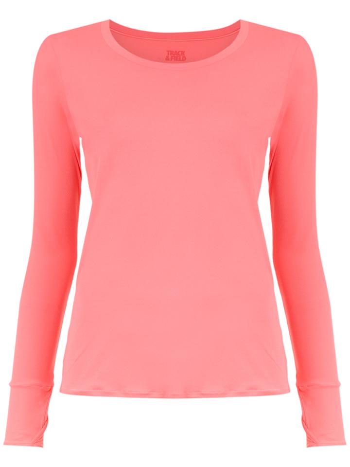 Track & Field Round Neck T-shirt - Pink & Purple