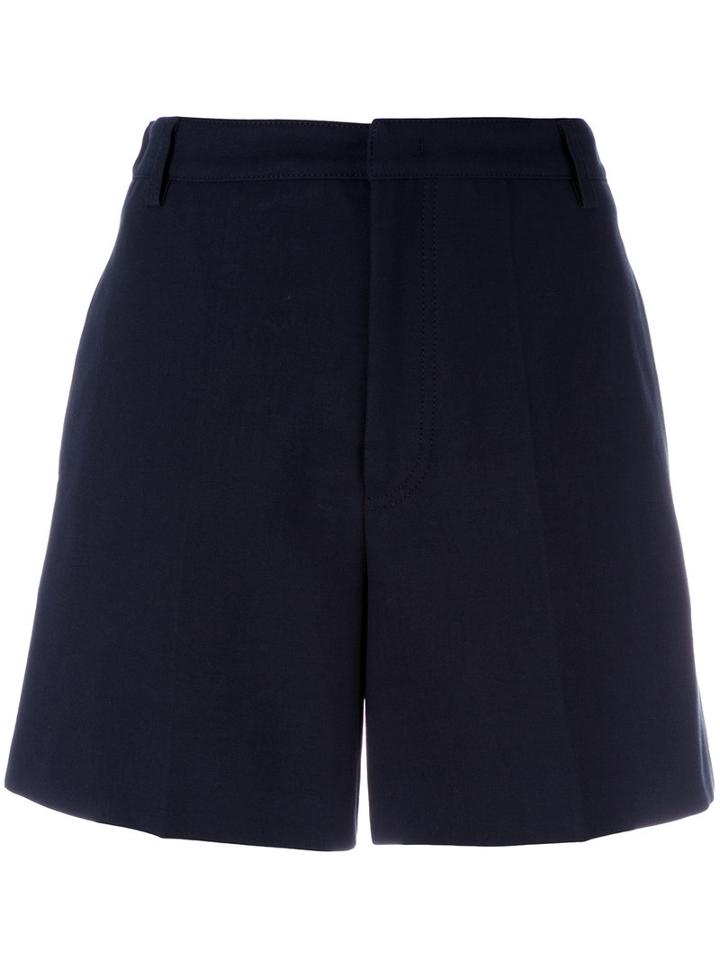 Maison Kitsuné Slid Pockets Shorts, Women's, Size: 40, Blue, Cotton