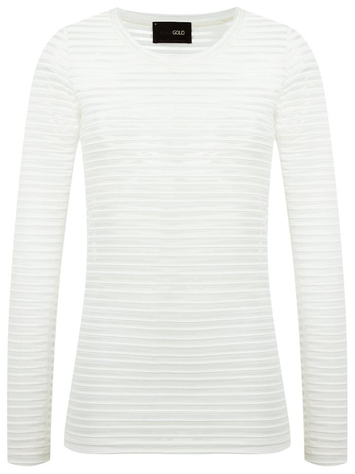 Andrea Bogosian Sheer Blouse, Women's, Size: P, White, Elastodiene/polyester
