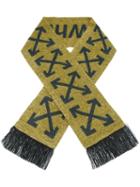 Off-white 'arrow' Print Scarf, Women's, Yellow/orange, Polyamide/virgin Wool