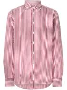 Cenere Gb Striped Button Down Shirt - Red
