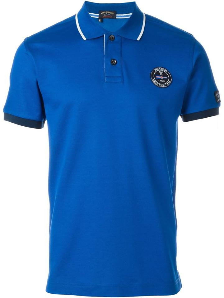 Paul & Shark Contrast Collar And Sleeve Trim Polo Shirt