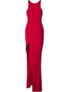 Jay Godfrey Front Slit Dress, Women's, Size: 4, Red, Polyester/polyurethane