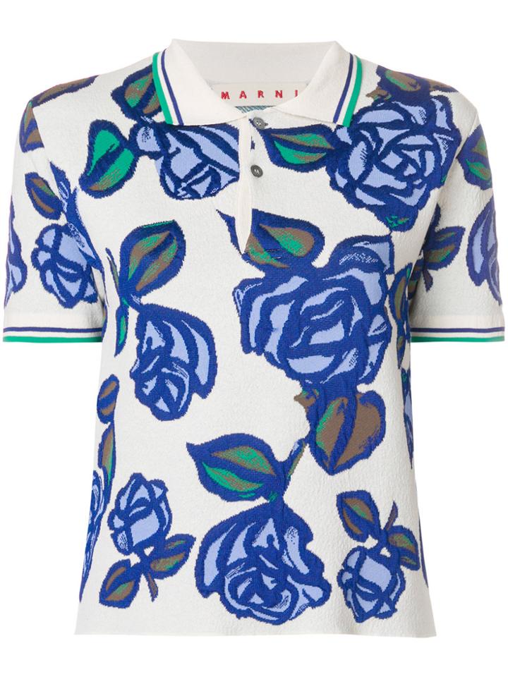 Marni Floral Printed Blouse - Blue