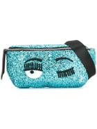 Chiara Ferragni Flirting Glitter Belt Bag - Blue
