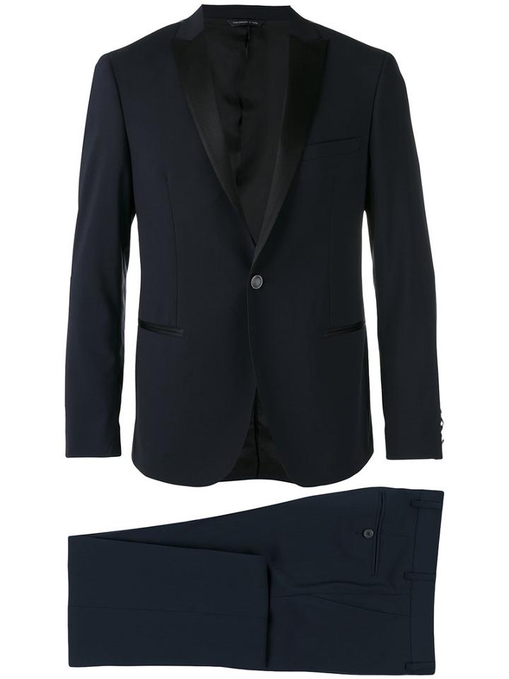 Tonello Two Piece Suit, Men's, Size: 46, Blue, Cupro/virgin Wool/spandex/elastane