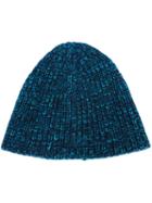 Kenzo Ribbed Beanie Hat, Men's, Blue, Polyamide/wool/alpaca