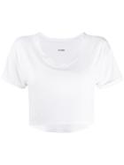 Styland Cropped V T-shirt - White