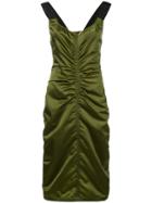 No21 Ruched Midi Dress - Green