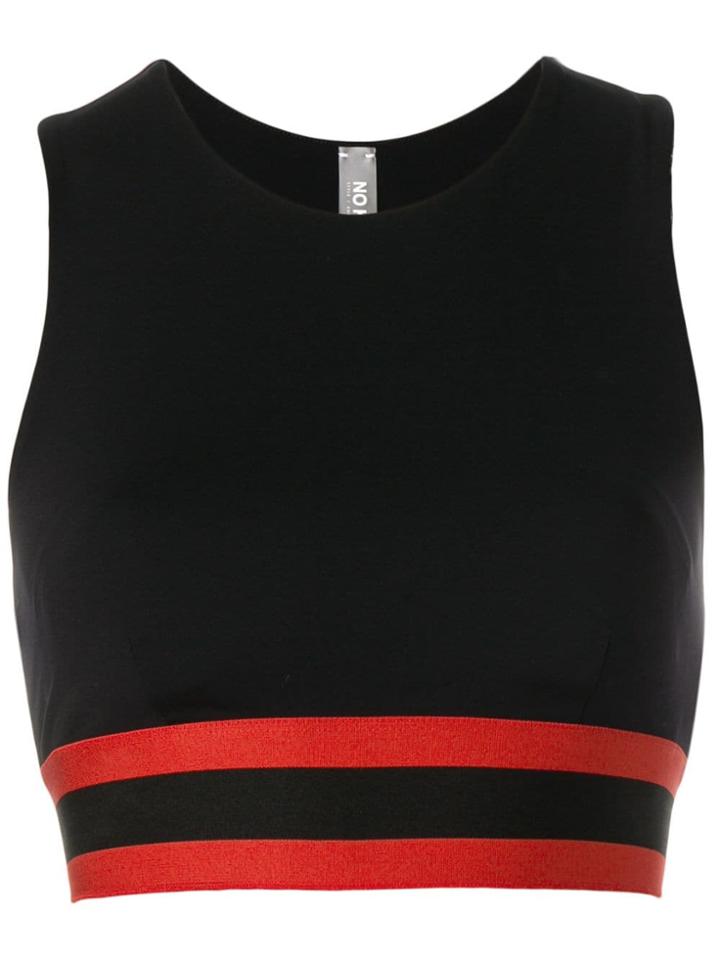 No Ka' Oi Stripe Trim Sports Tank - Black