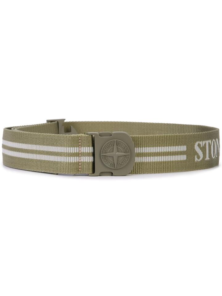 Stone Island Tonal Logo Belt - Green