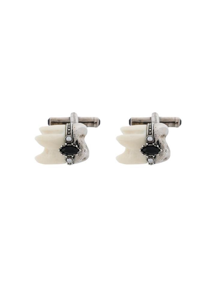 Alexander Mcqueen Tooth Cufflinks - Metallic
