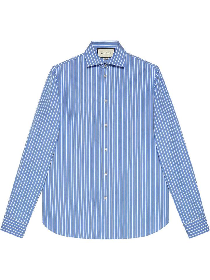 Gucci Pinstripe Formal Shirt - Blue